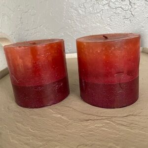 Elegant Red Ombre Candles cinnamon